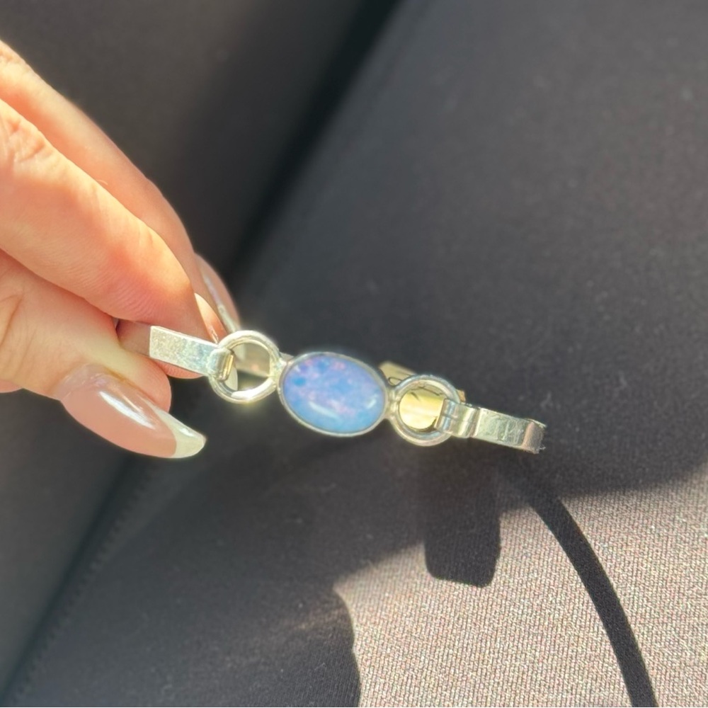 Sterling Silver Opal Bracelet